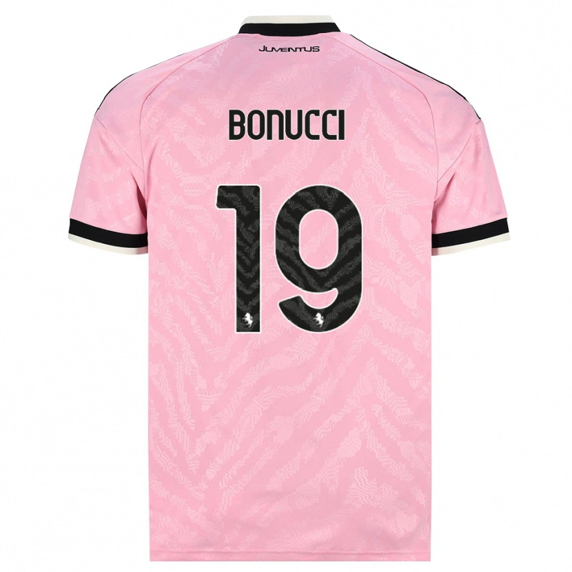 Danxen Heren Leonardo Bonucci #19 Roze Zwart Uitshirt Uittenue 2026/27 T-Shirt