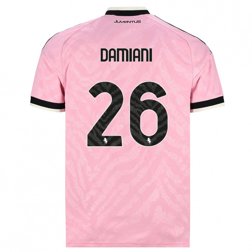 Danxen Heren Samuele Damiani #26 Roze Zwart Uitshirt Uittenue 2026/27 T-Shirt
