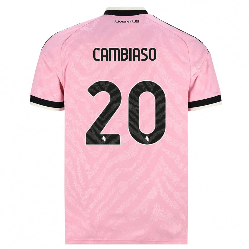 Danxen Heren Andrea Cambiaso #20 Roze Zwart Uitshirt Uittenue 2026/27 T-Shirt