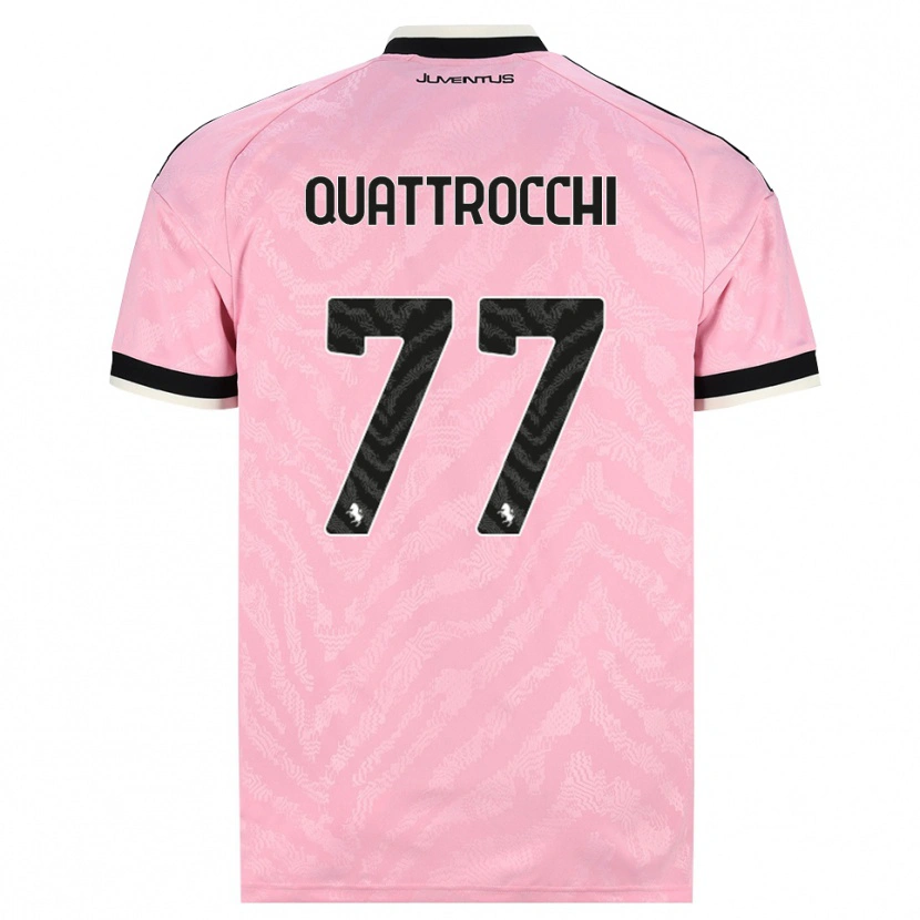 Danxen Heren Juan Ignacio Quattrocchi #77 Roze Zwart Uitshirt Uittenue 2026/27 T-Shirt