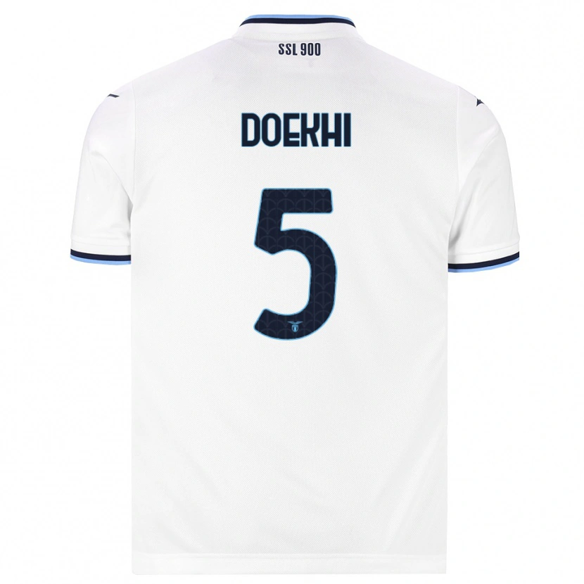 Danxen Heren Danilho Doekhi #5 Wit Marineblauw Uitshirt Uittenue 2026/27 T-Shirt