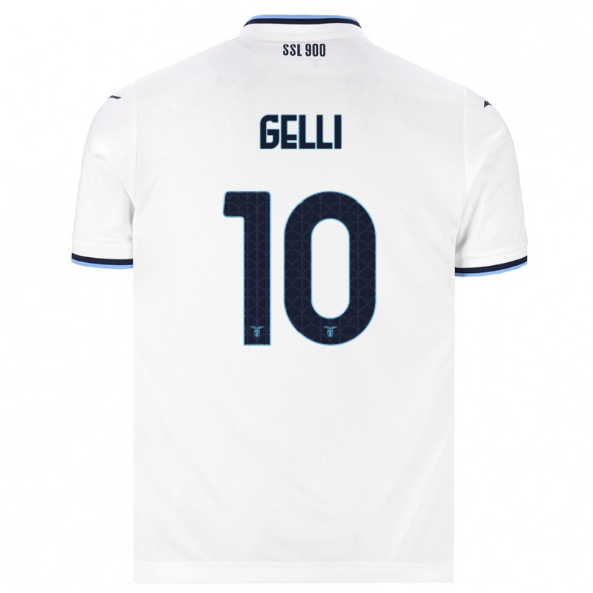 Danxen Heren Valerio Gelli #10 Wit Marineblauw Uitshirt Uittenue 2026/27 T-Shirt