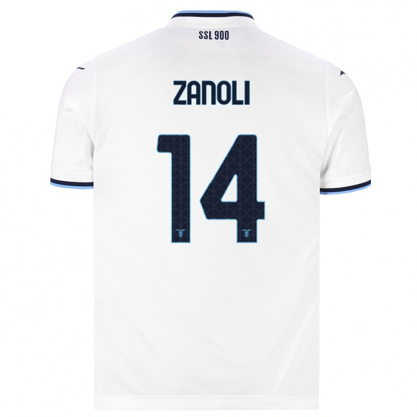 Danxen Heren Martina Zanoli #14 Wit Marineblauw Uitshirt Uittenue 2026/27 T-Shirt