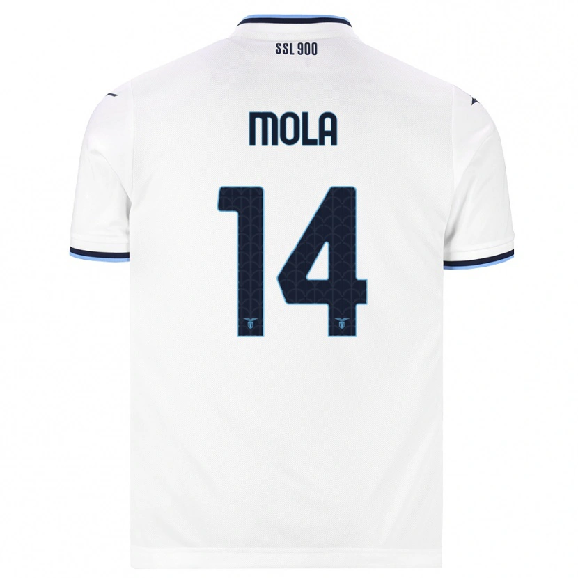 Danxen Heren Tommaso Mola #14 Wit Marineblauw Uitshirt Uittenue 2026/27 T-Shirt