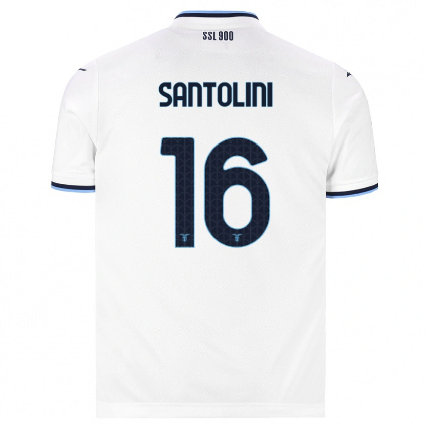 Danxen Heren Emanuele Santolini #16 Wit Marineblauw Uitshirt Uittenue 2026/27 T-Shirt