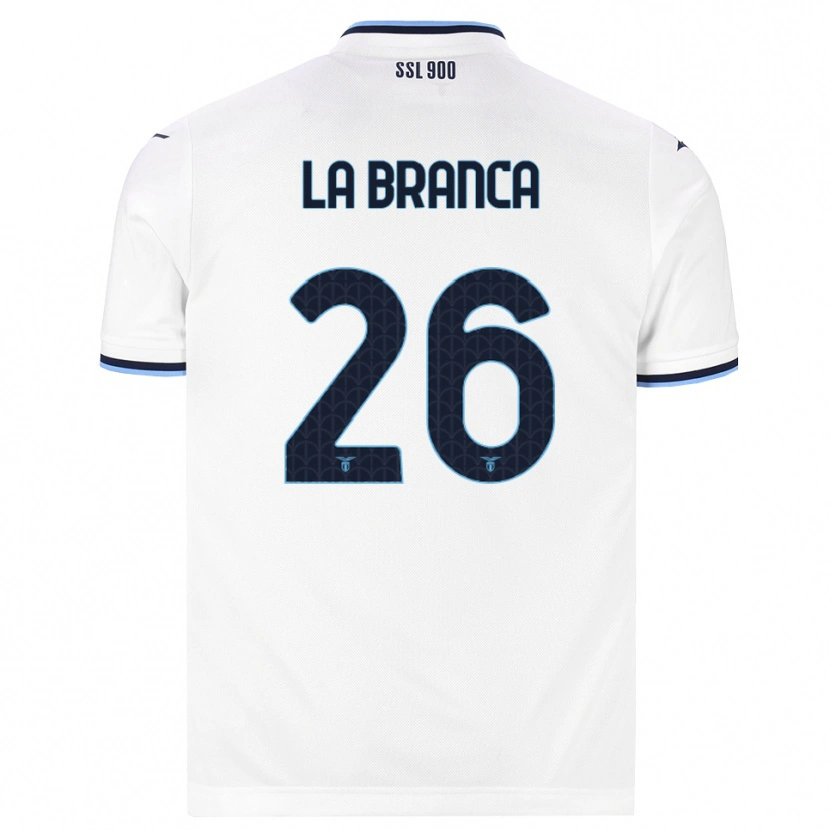Danxen Heren Ruggero La Branca #26 Wit Marineblauw Uitshirt Uittenue 2026/27 T-Shirt