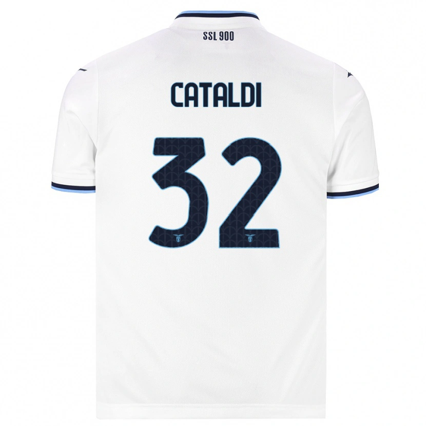 Danxen Heren Danilo Cataldi #32 Wit Marineblauw Uitshirt Uittenue 2026/27 T-Shirt