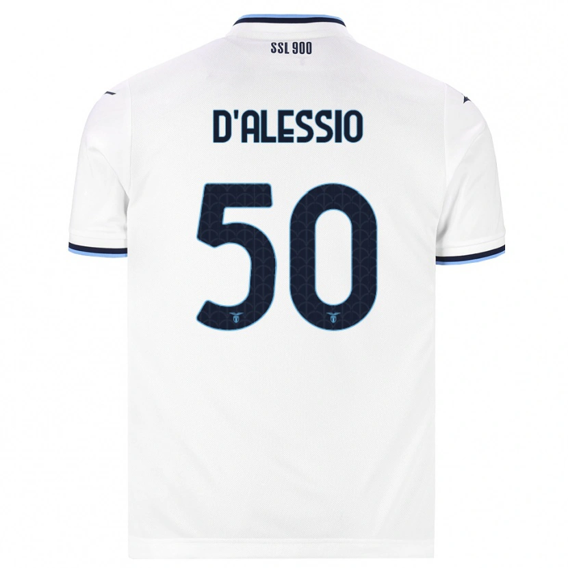 Danxen Heren Luigi D'alessio #50 Wit Marineblauw Uitshirt Uittenue 2026/27 T-Shirt
