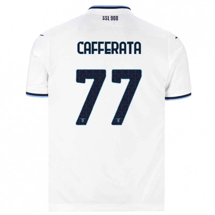 Danxen Heren Federica Cafferata #77 Wit Marineblauw Uitshirt Uittenue 2026/27 T-Shirt