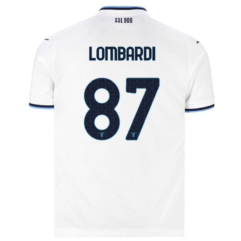 Danxen Heren Cristiano Lombardi #87 Wit Marineblauw Uitshirt Uittenue 2026/27 T-Shirt