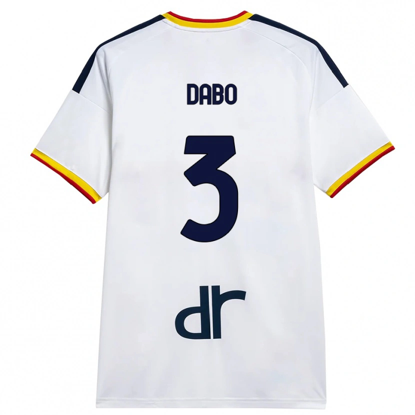 Danxen Heren Ismael Dabo #3 Wit Geel Rood Uitshirt Uittenue 2026/27 T-Shirt