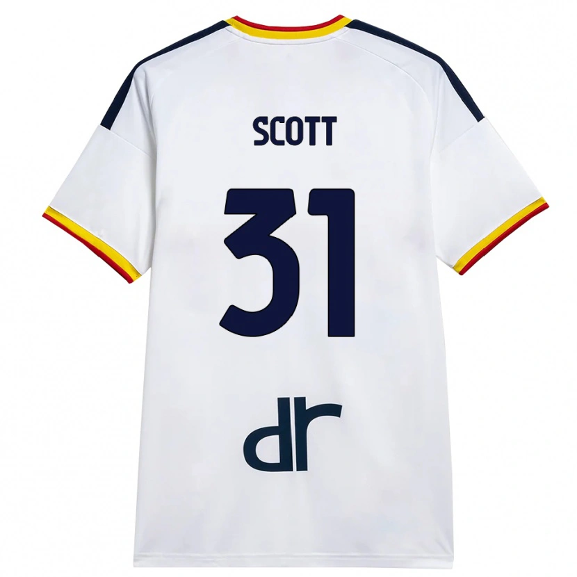 Danxen Heren Elijah Scott #31 Wit Geel Rood Uitshirt Uittenue 2026/27 T-Shirt