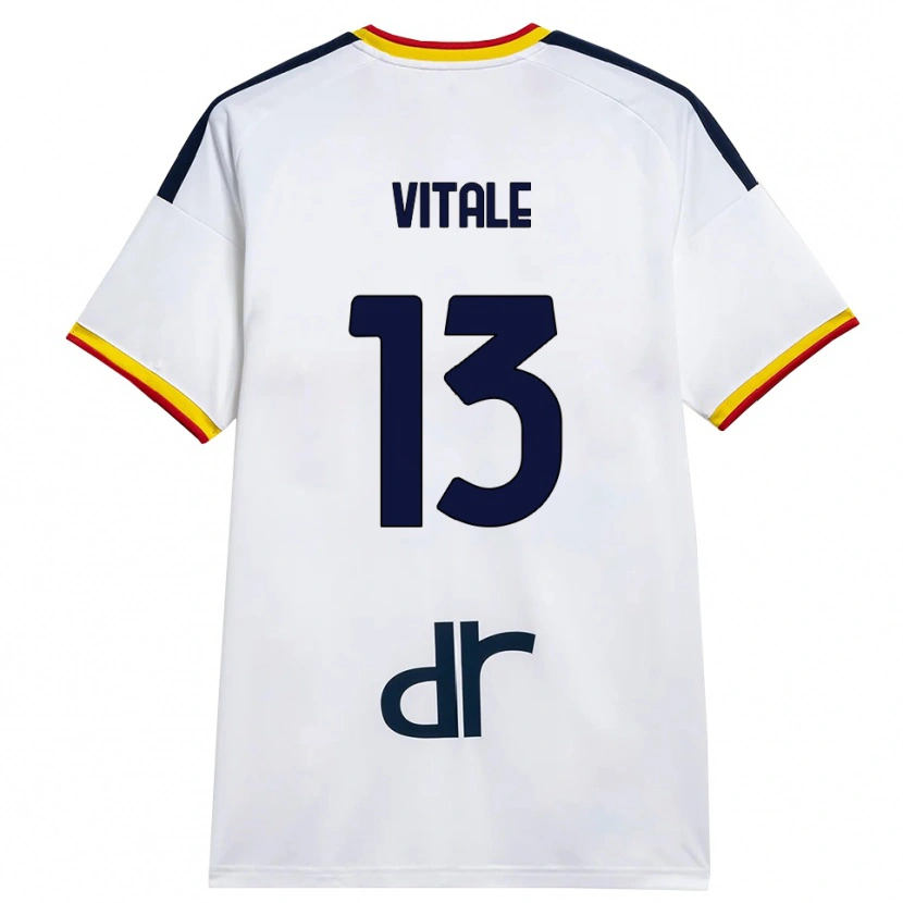 Danxen Heren Leonardo Vitale #13 Wit Geel Rood Uitshirt Uittenue 2026/27 T-Shirt