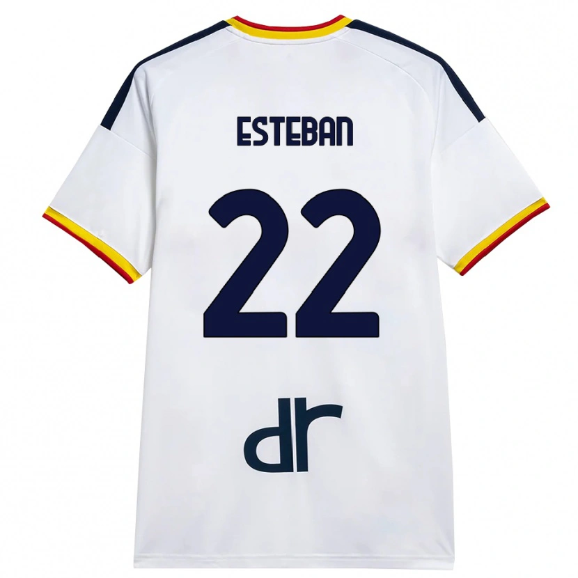 Danxen Heren Paco Esteban #22 Wit Geel Rood Uitshirt Uittenue 2026/27 T-Shirt