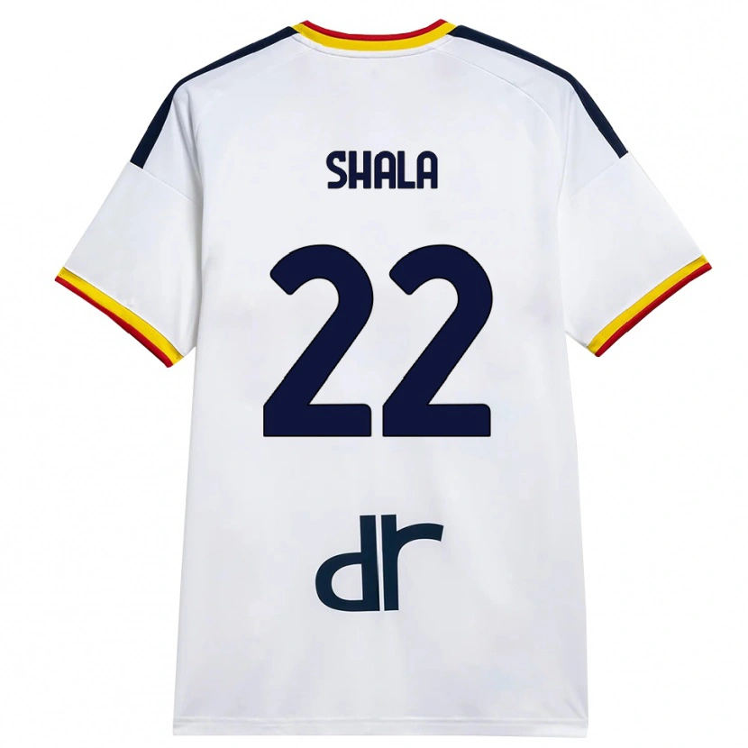 Danxen Heren Erlis Shala #22 Wit Geel Rood Uitshirt Uittenue 2026/27 T-Shirt