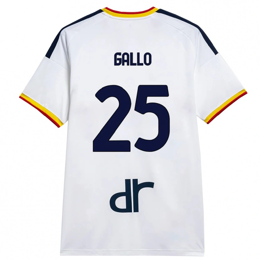 Danxen Heren Antonino Gallo #25 Wit Geel Rood Uitshirt Uittenue 2026/27 T-Shirt