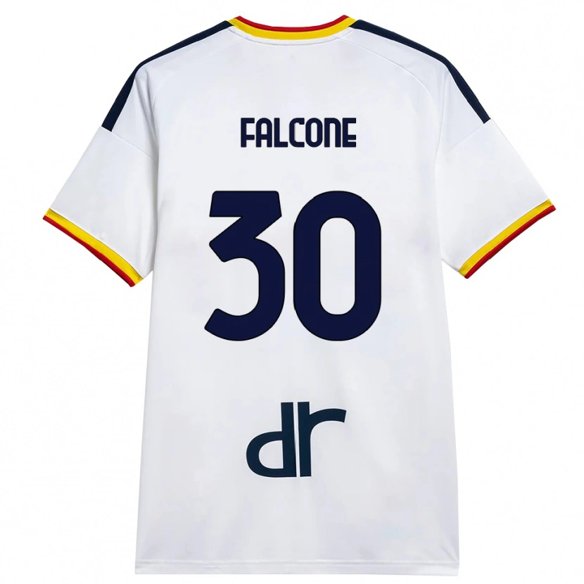 Danxen Heren Wladimiro Falcone #30 Wit Geel Rood Uitshirt Uittenue 2026/27 T-Shirt