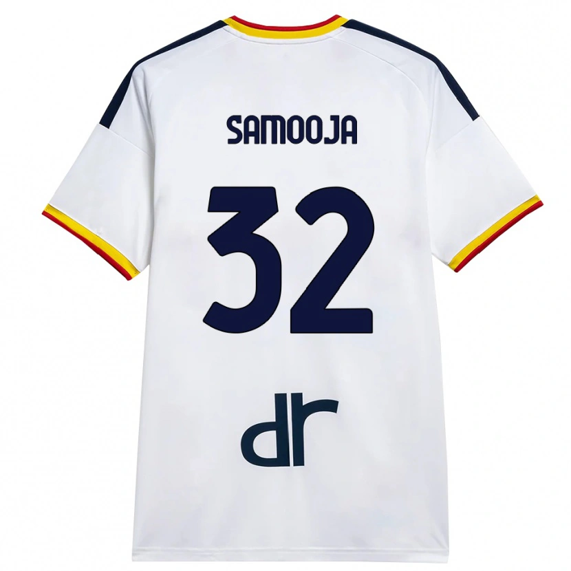 Danxen Heren Jasper Samooja #32 Wit Geel Rood Uitshirt Uittenue 2026/27 T-Shirt