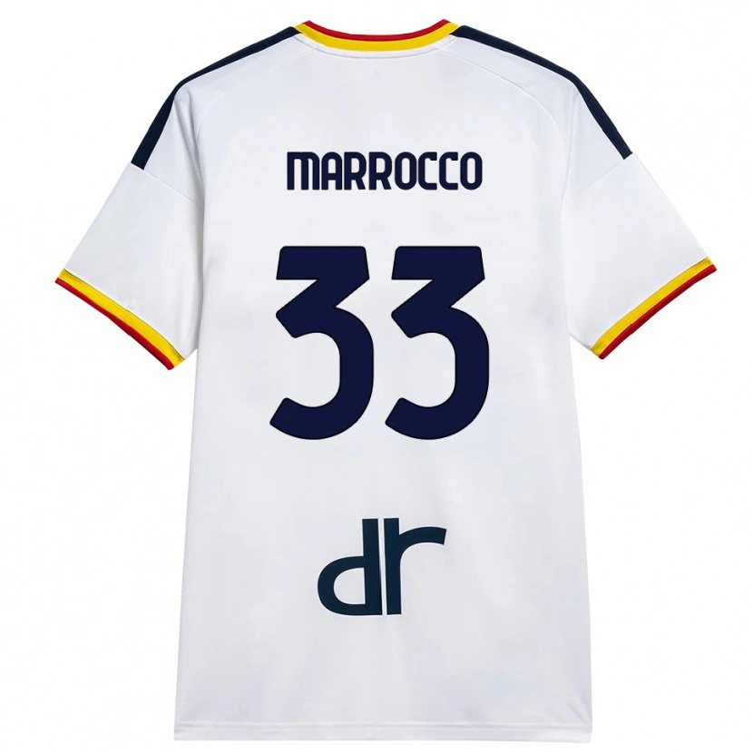 Danxen Heren Iacopo Marrocco #33 Wit Geel Rood Uitshirt Uittenue 2026/27 T-Shirt