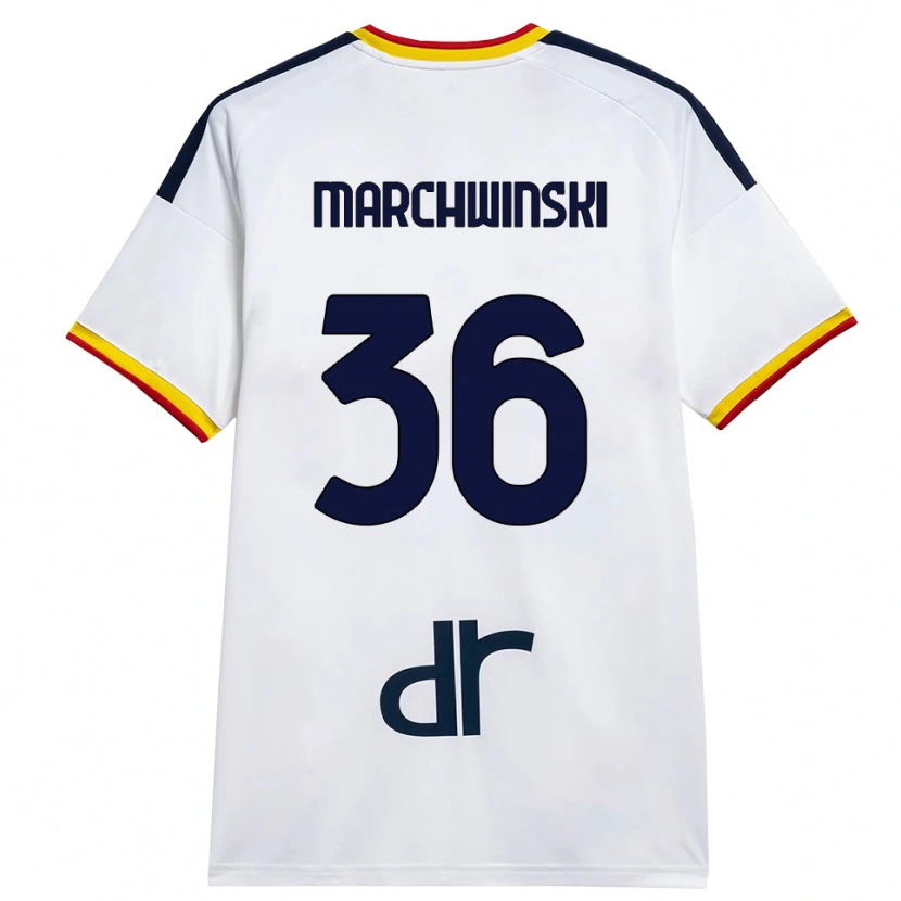 Danxen Heren Filip Marchwinski #36 Wit Geel Rood Uitshirt Uittenue 2026/27 T-Shirt