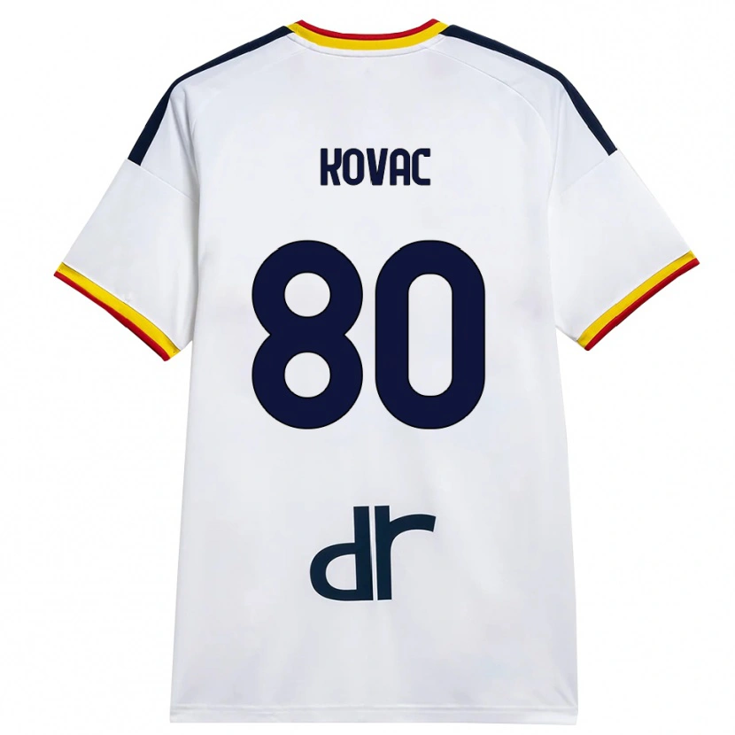 Danxen Heren Niko Kovač #80 Wit Geel Rood Uitshirt Uittenue 2026/27 T-Shirt