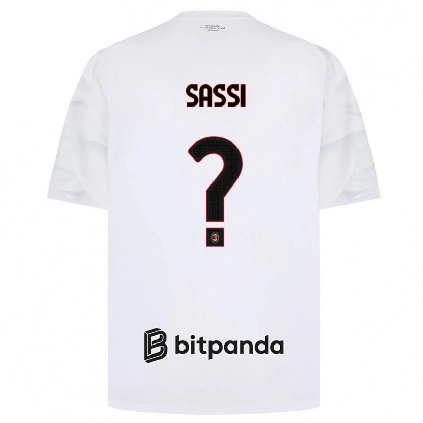Danxen Heren Simone Sassi #0 Wit Rood Zwart Uitshirt Uittenue 2026/27 T-Shirt
