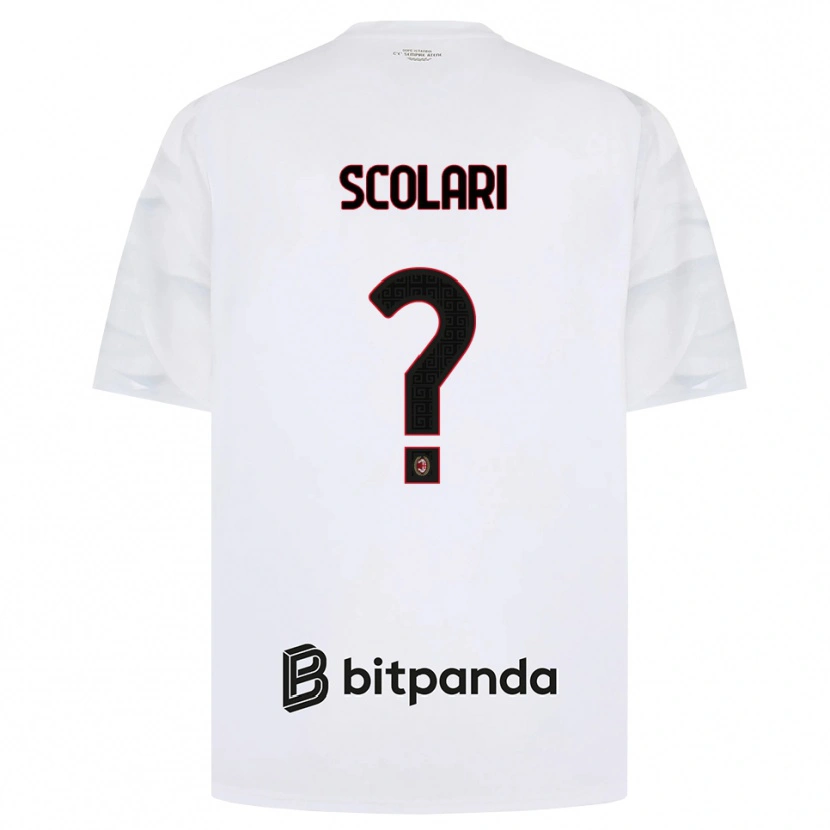 Danxen Heren Davide Scolari #0 Wit Rood Zwart Uitshirt Uittenue 2026/27 T-Shirt