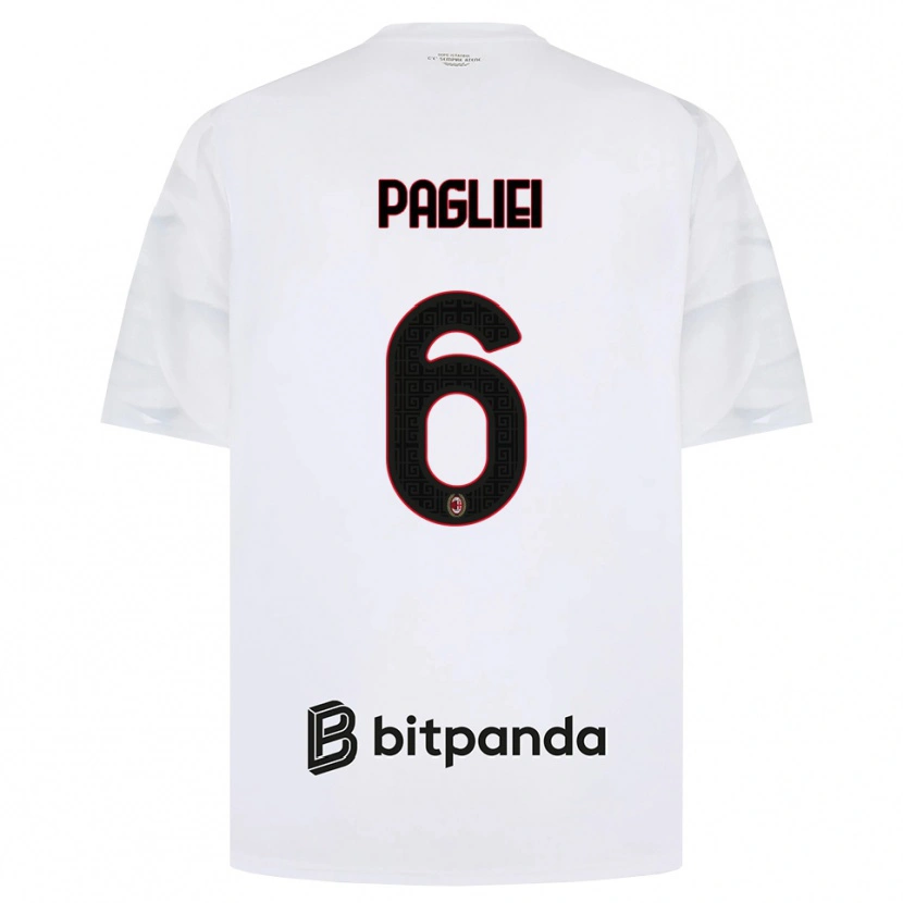 Danxen Heren Matteo Pagliei #6 Wit Rood Zwart Uitshirt Uittenue 2026/27 T-Shirt