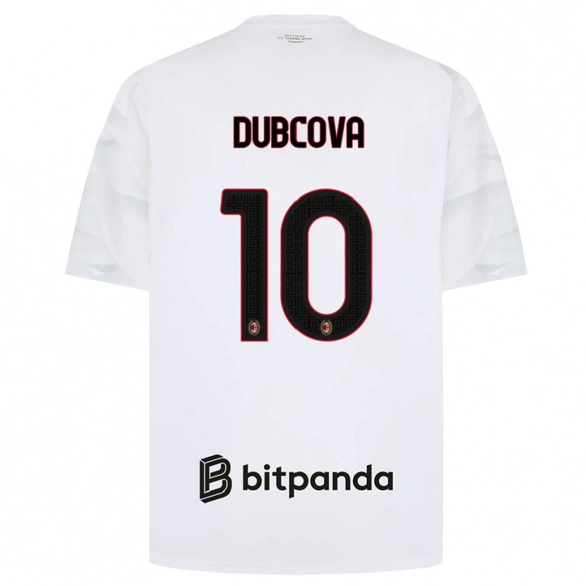 Danxen Heren Kamila Dubcova #10 Wit Rood Zwart Uitshirt Uittenue 2026/27 T-Shirt