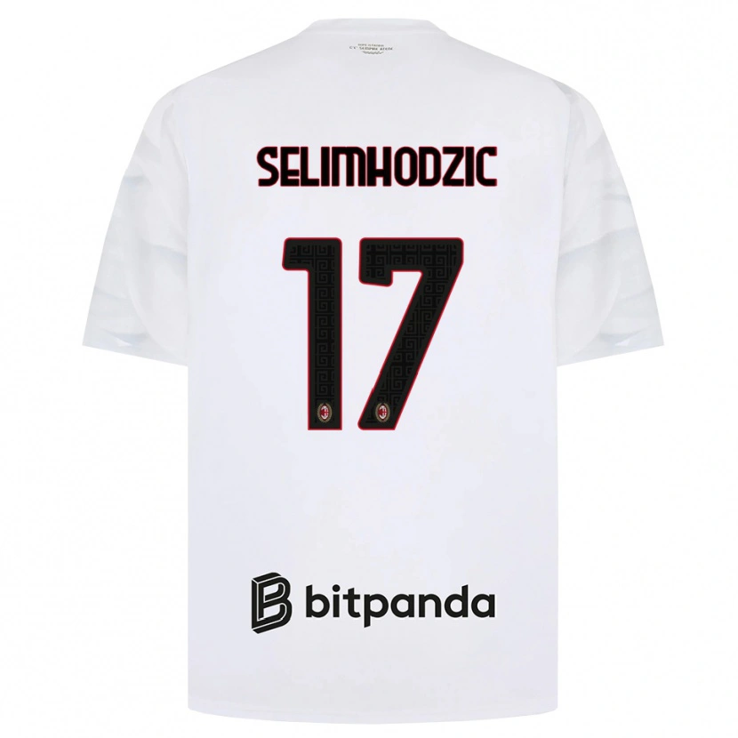 Danxen Heren Noa Selimhodzic #17 Wit Rood Zwart Uitshirt Uittenue 2026/27 T-Shirt