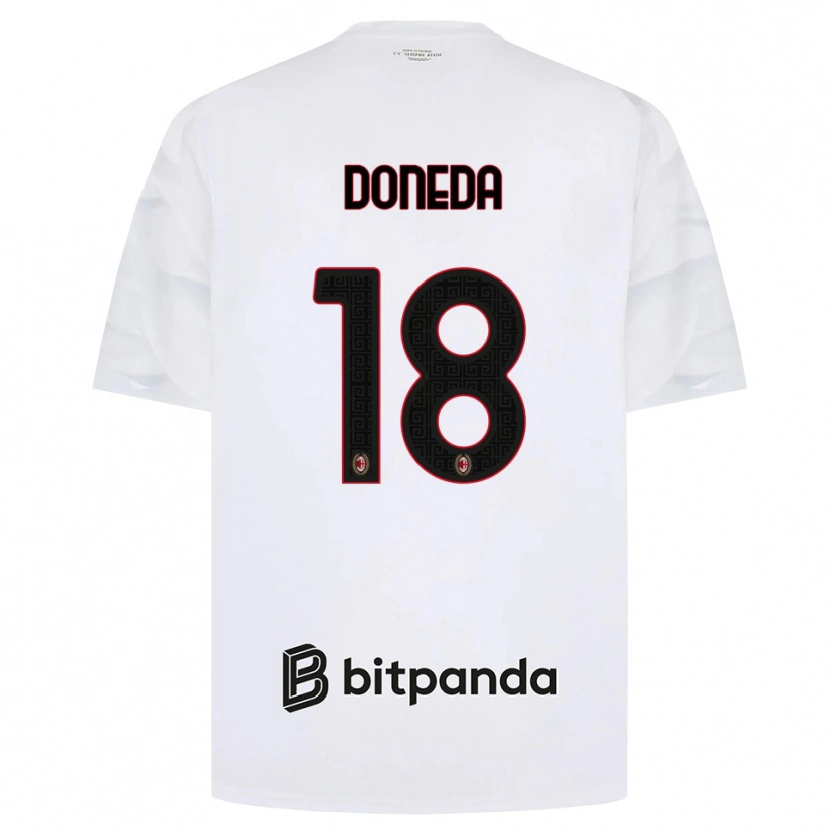 Danxen Heren Paolo Doneda #18 Wit Rood Zwart Uitshirt Uittenue 2026/27 T-Shirt