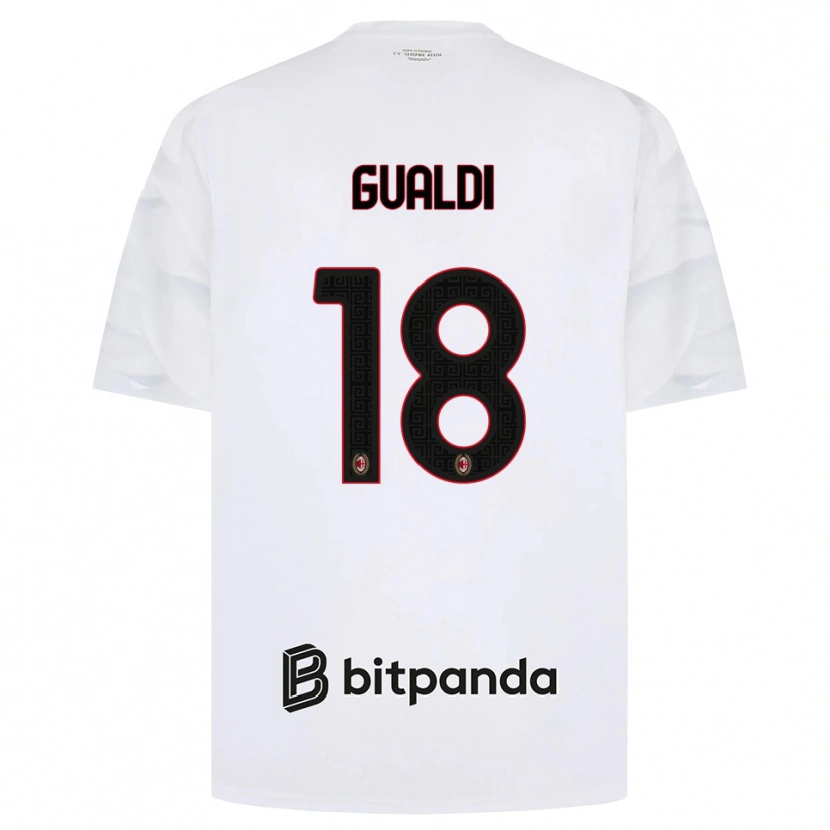 Danxen Heren Andrea Gualdi #18 Wit Rood Zwart Uitshirt Uittenue 2026/27 T-Shirt