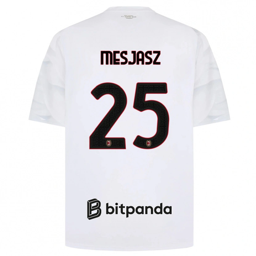 Danxen Heren Malgorzata Mesjasz #25 Wit Rood Zwart Uitshirt Uittenue 2026/27 T-Shirt