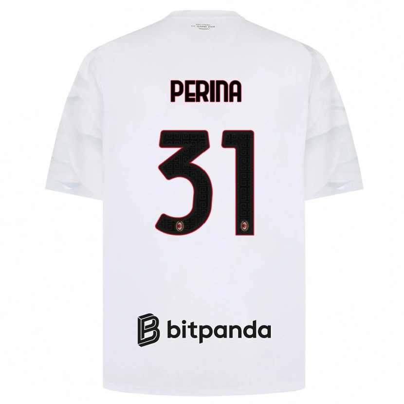 Danxen Heren Gioele Perina #31 Wit Rood Zwart Uitshirt Uittenue 2026/27 T-Shirt