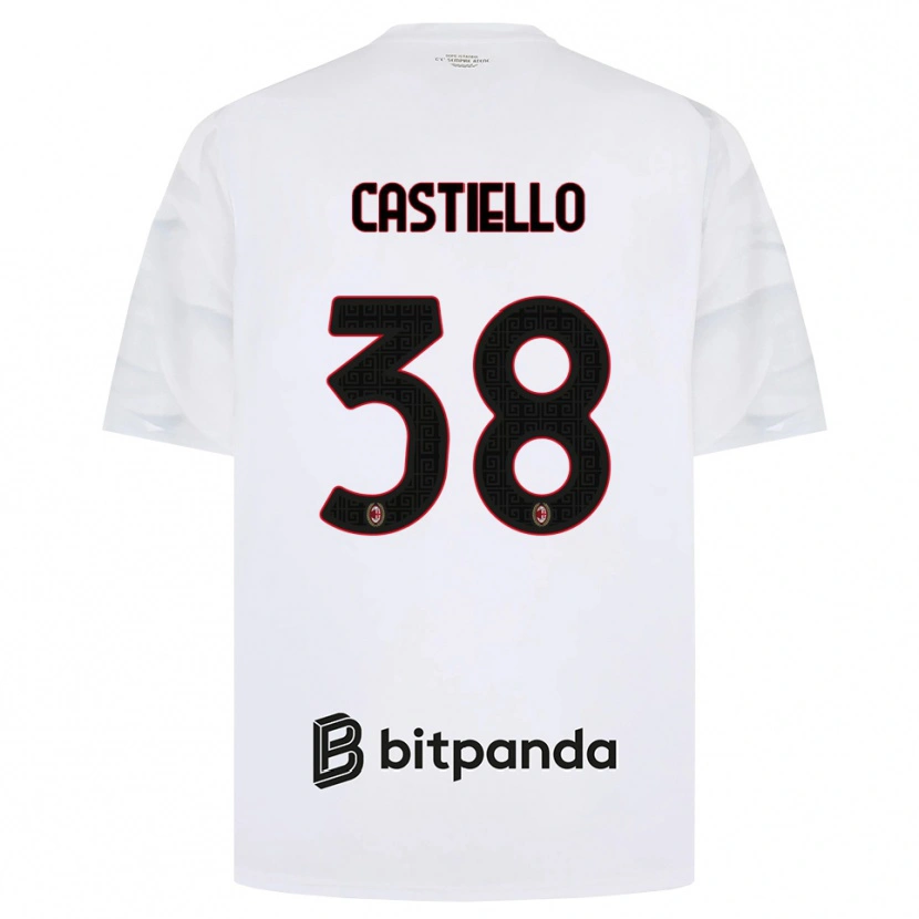 Danxen Heren Alex Castiello #38 Wit Rood Zwart Uitshirt Uittenue 2026/27 T-Shirt