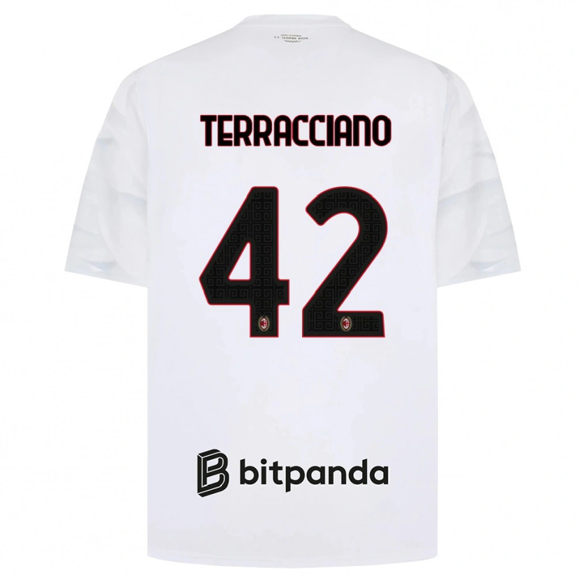 Danxen Heren Filippo Terracciano #42 Wit Rood Zwart Uitshirt Uittenue 2026/27 T-Shirt