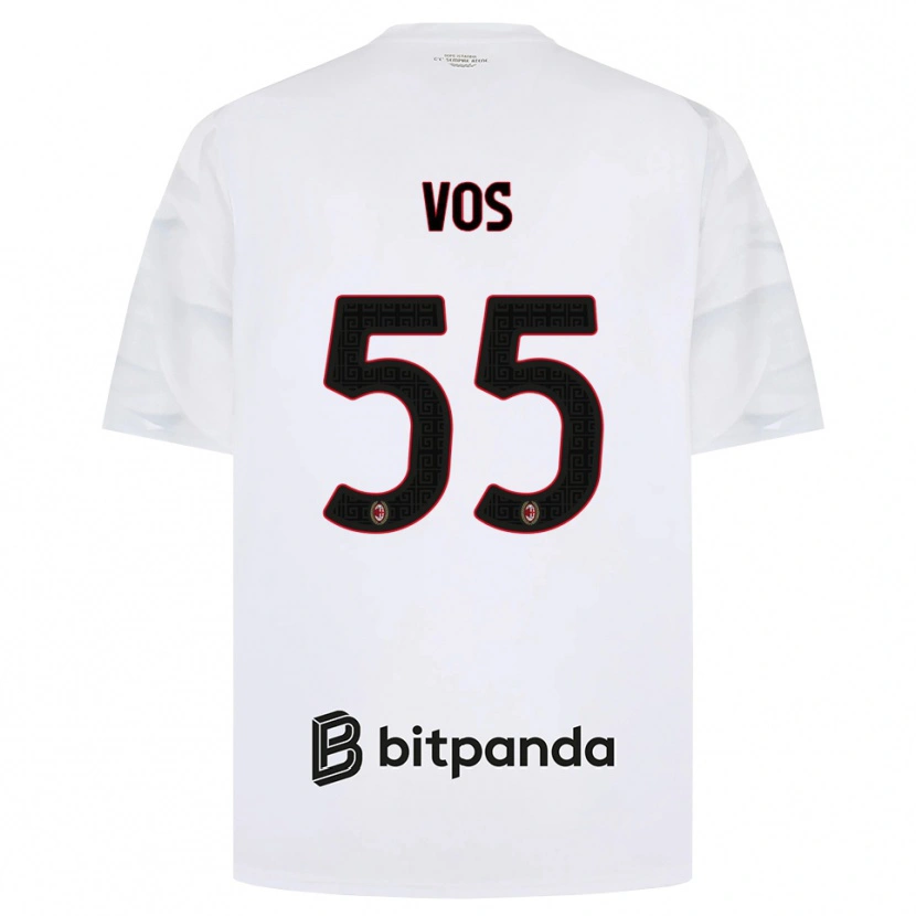 Danxen Heren Silvano Vos #55 Wit Rood Zwart Uitshirt Uittenue 2026/27 T-Shirt