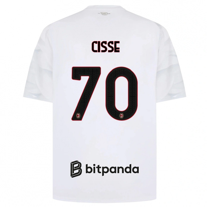 Danxen Heren Alphadjo Cissè #70 Wit Rood Zwart Uitshirt Uittenue 2026/27 T-Shirt