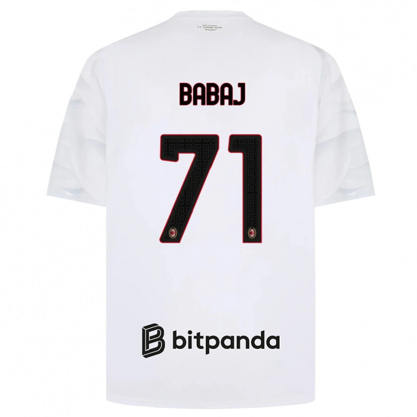 Danxen Heren Aron Babaj #71 Wit Rood Zwart Uitshirt Uittenue 2026/27 T-Shirt