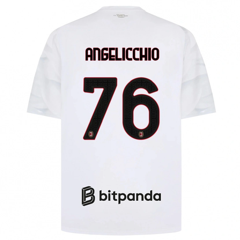 Danxen Heren Mattia Angelicchio #76 Wit Rood Zwart Uitshirt Uittenue 2026/27 T-Shirt