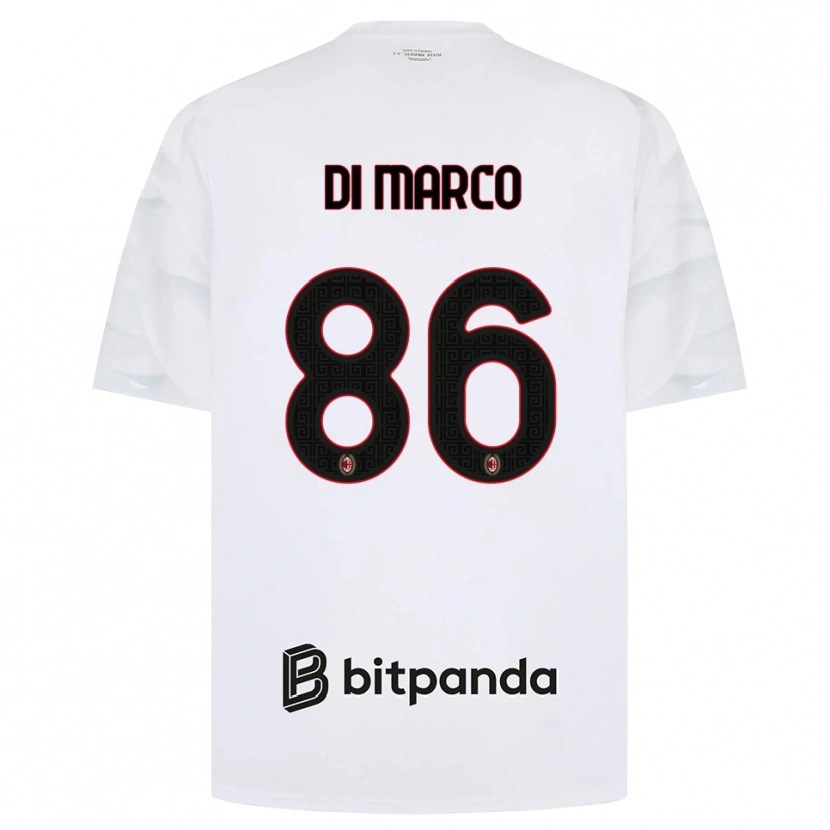 Danxen Heren Luca Di Marco #86 Wit Rood Zwart Uitshirt Uittenue 2026/27 T-Shirt