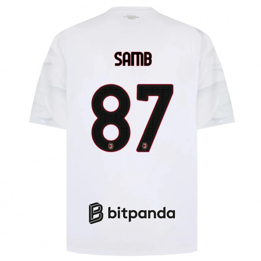 Danxen Heren Ablaye Samb #87 Wit Rood Zwart Uitshirt Uittenue 2026/27 T-Shirt