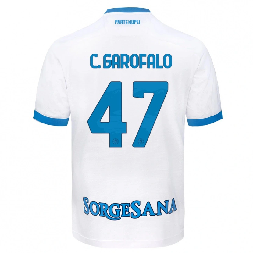 Danxen Heren Christian Garofalo #47 Wit Hemelsblauw Uitshirt Uittenue 2026/27 T-Shirt