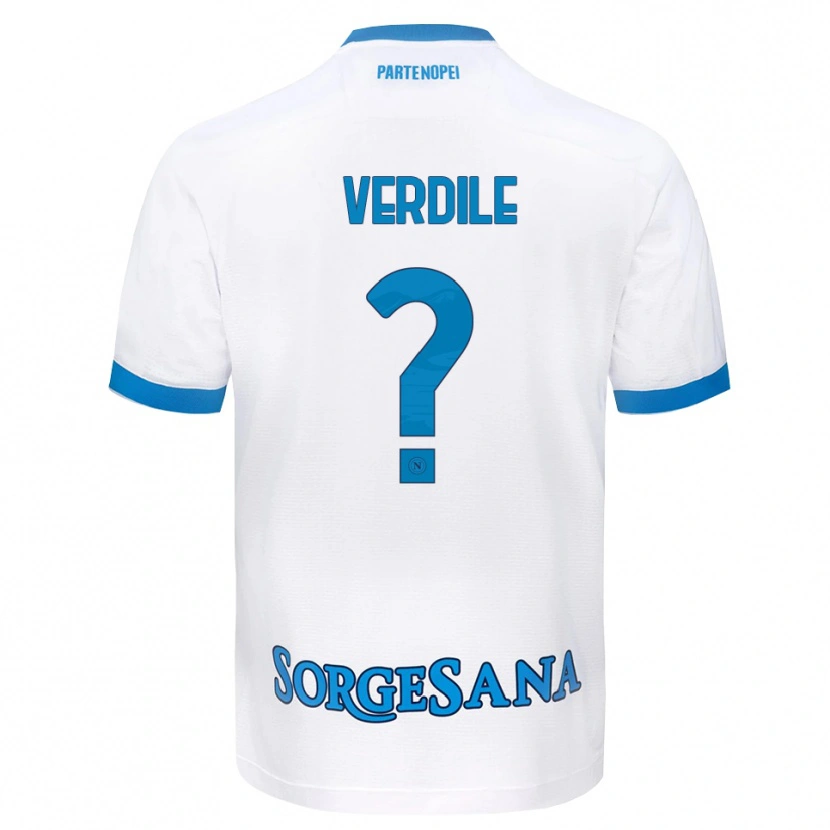 Danxen Heren Domenico Verdile #0 Wit Hemelsblauw Uitshirt Uittenue 2026/27 T-Shirt