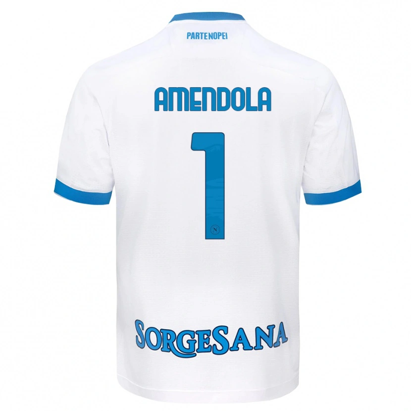 Danxen Heren Antonio Amendola #1 Wit Hemelsblauw Uitshirt Uittenue 2026/27 T-Shirt