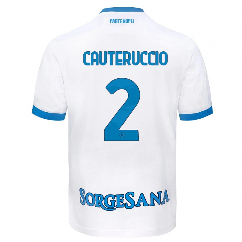 Danxen Heren Walter Cauteruccio #2 Wit Hemelsblauw Uitshirt Uittenue 2026/27 T-Shirt