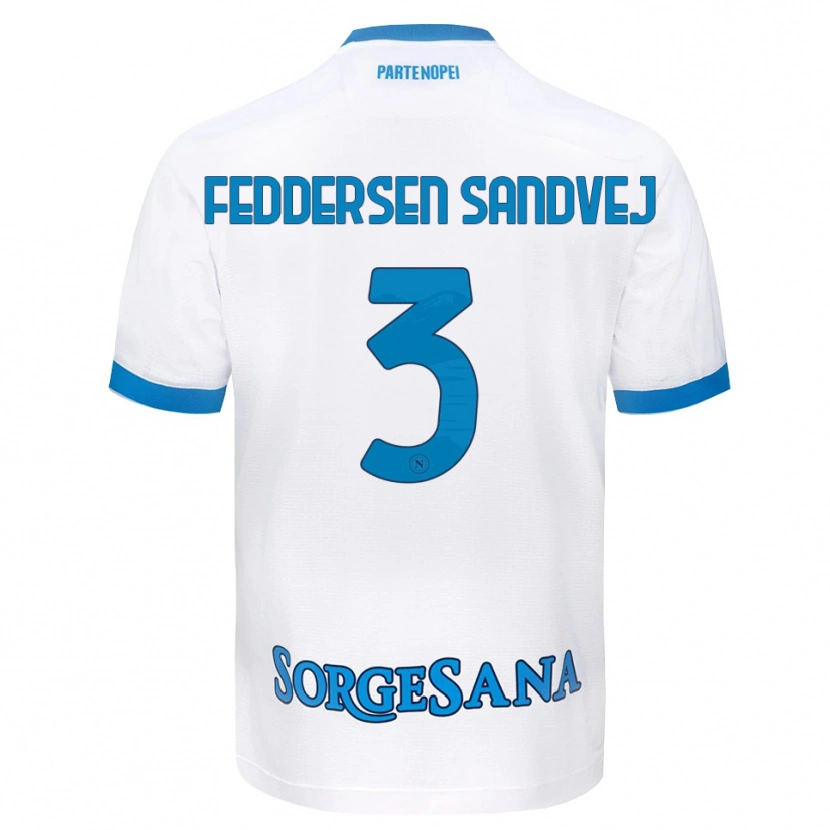 Danxen Heren Cecilie Feddersen Sandvej #3 Wit Hemelsblauw Uitshirt Uittenue 2026/27 T-Shirt