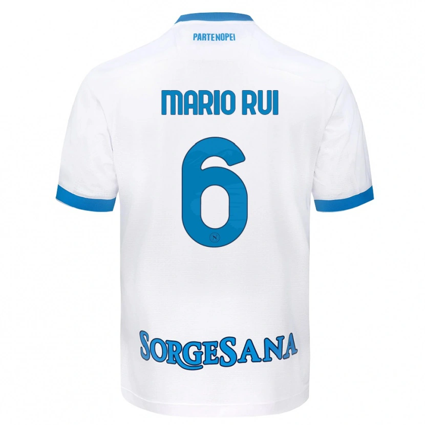 Danxen Heren Mario Rui #6 Wit Hemelsblauw Uitshirt Uittenue 2026/27 T-Shirt