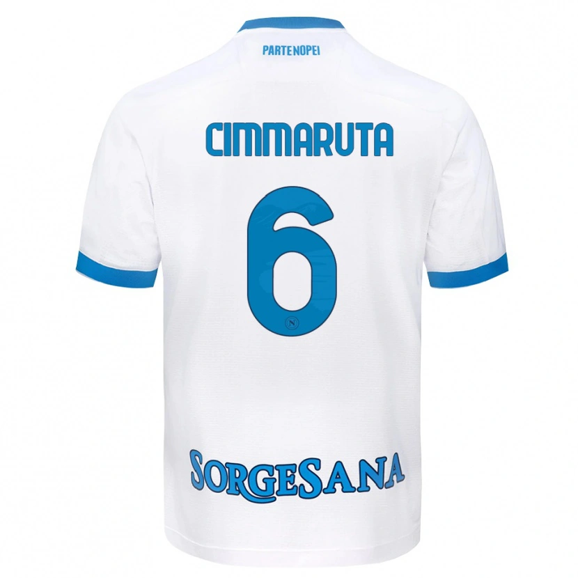 Danxen Heren Antonio Cimmaruta #6 Wit Hemelsblauw Uitshirt Uittenue 2026/27 T-Shirt