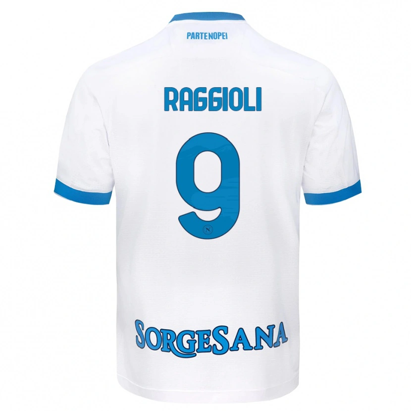 Danxen Heren Christian Raggioli #9 Wit Hemelsblauw Uitshirt Uittenue 2026/27 T-Shirt